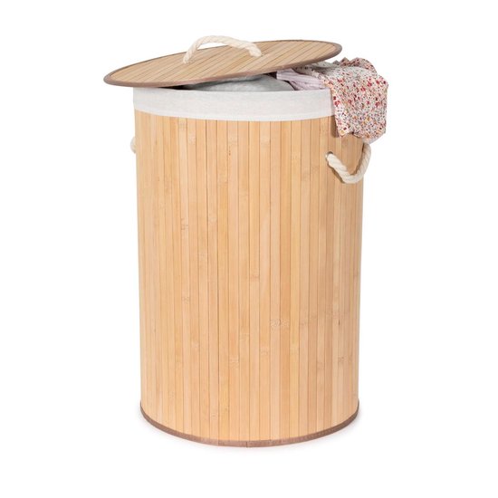 Compactor Wäschekorb aus Bambus, 40 × 60 cm, braun
