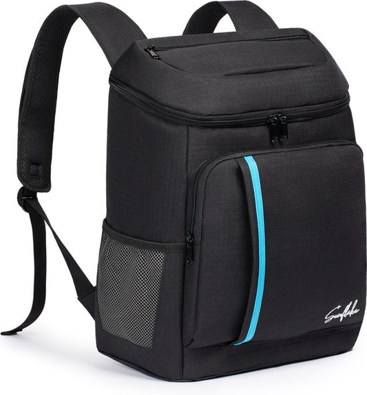 Kühltasche Rucksack 20 Liter - Kompakter isolierter Kühlrucksack - Rucksack Leichter Kühlrucksack - Schwarz - Sunflake