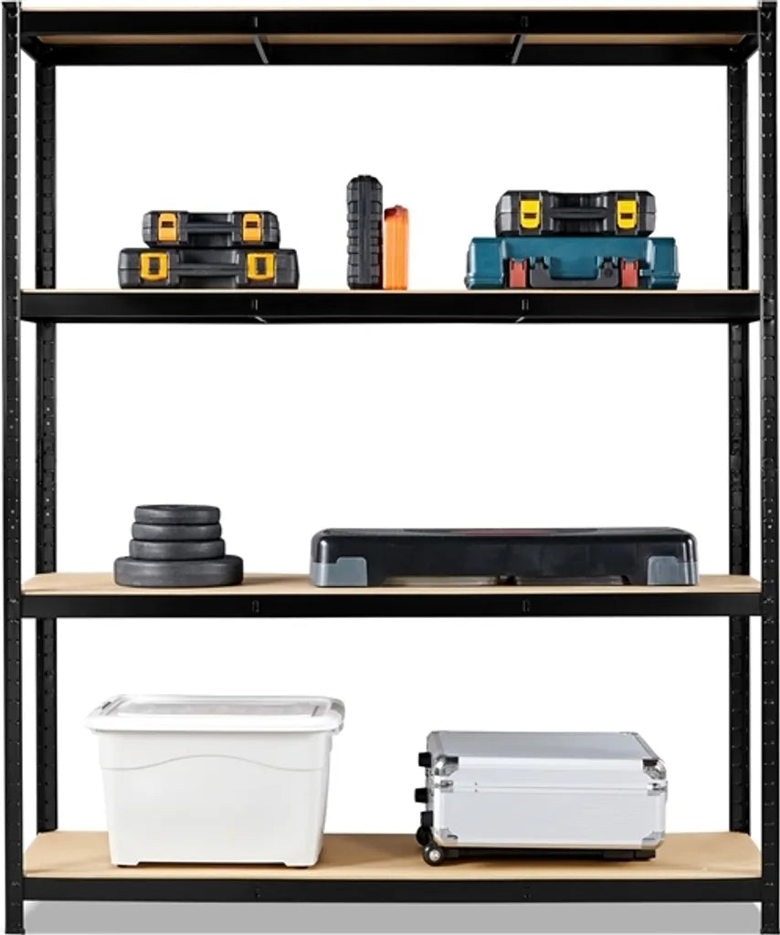 Yaheetech Regalschrank 180 x 150 x 45 cm – 4 Einlegeböden – 265 kg pro Einlegeboden – Schwarz