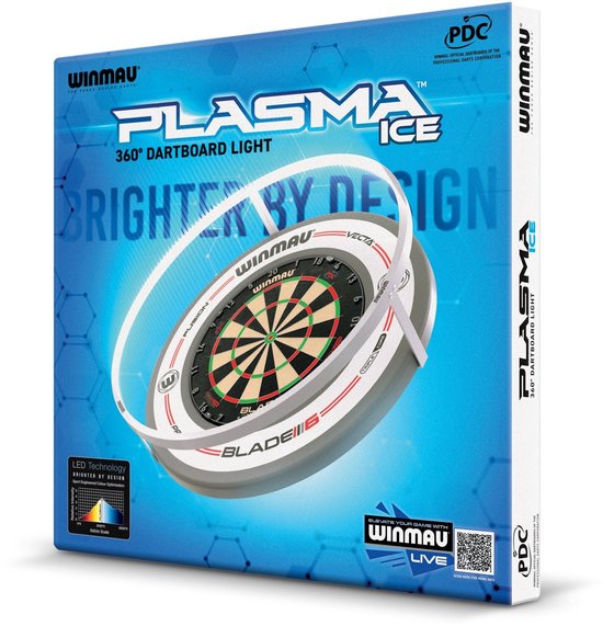 Winmau Plasma Ice Light Pro-Line Surround-Set, weiß