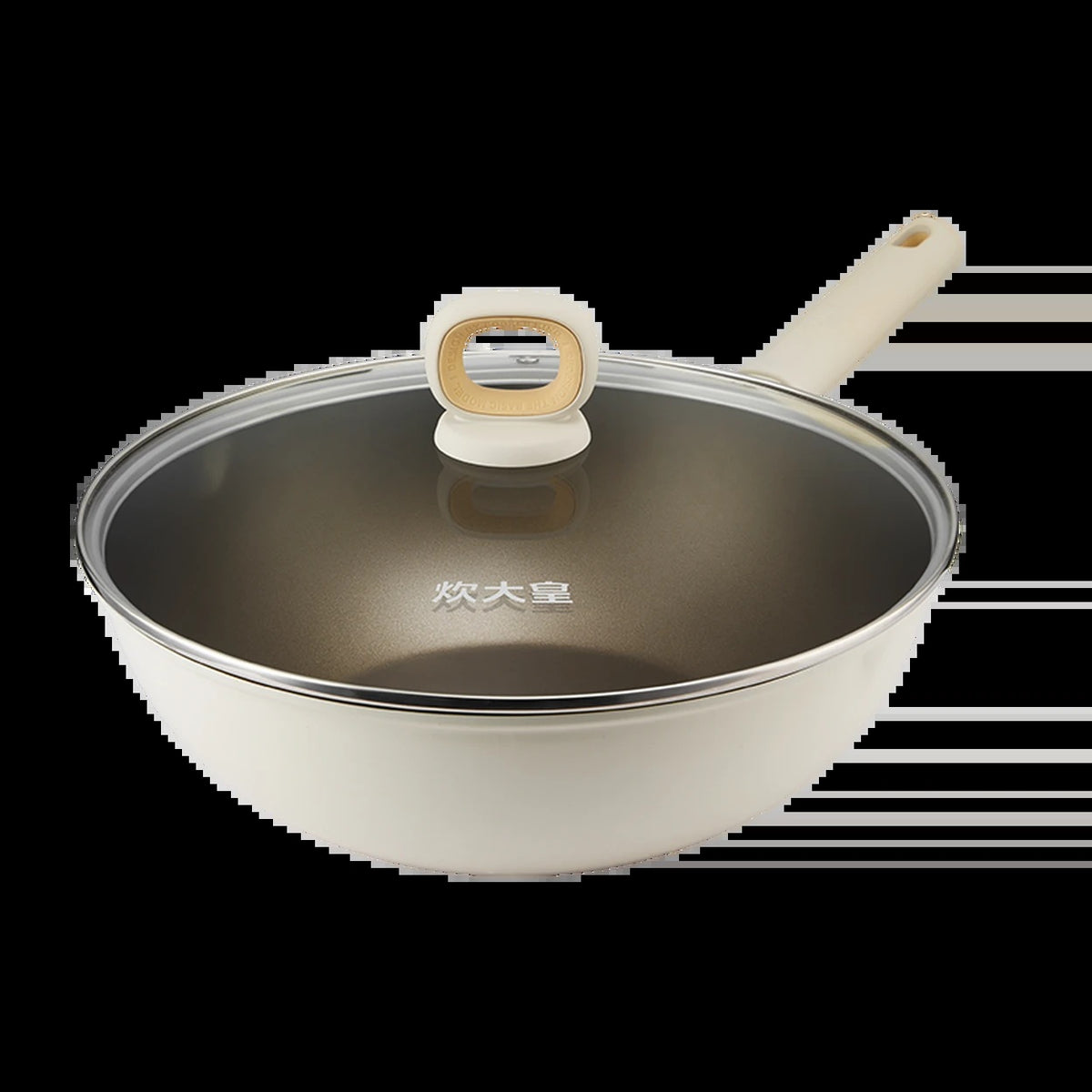 COOKER KING Wokpfanne mit Glasdeckel – Antihaftbeschichtung – 32 cm