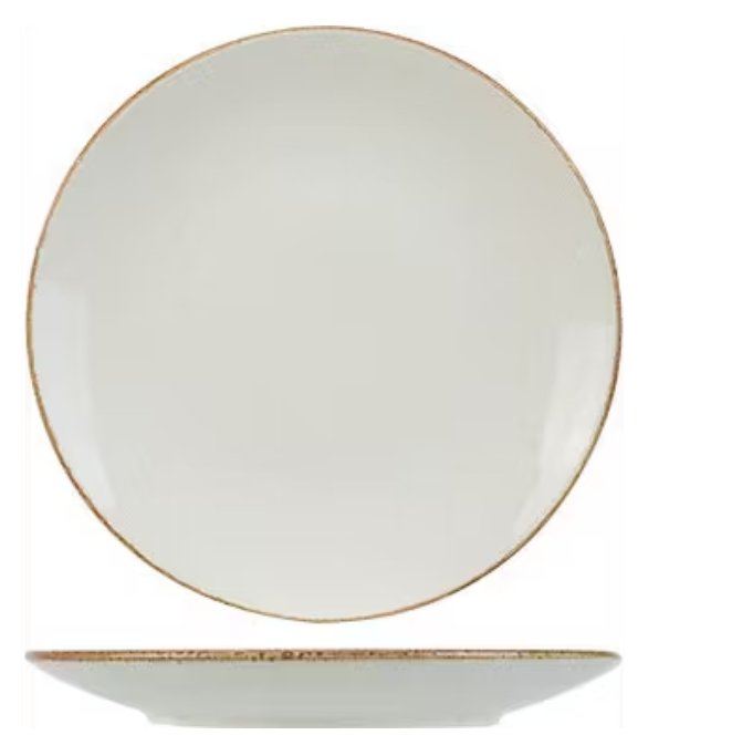 6er-Set Cosy & Trendy Granit-Elfenbein-Teller - 27 cm - zeitloses Elfenbein-Design