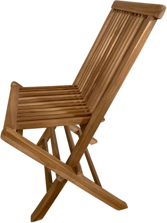 AXI Mina Teak-Gartenstühle – 2er-Set – Klappbare Gartenstühle aus Teakholz für den Außenbereich – Bequeme Stühle – Geeignet für Garten und Terrasse