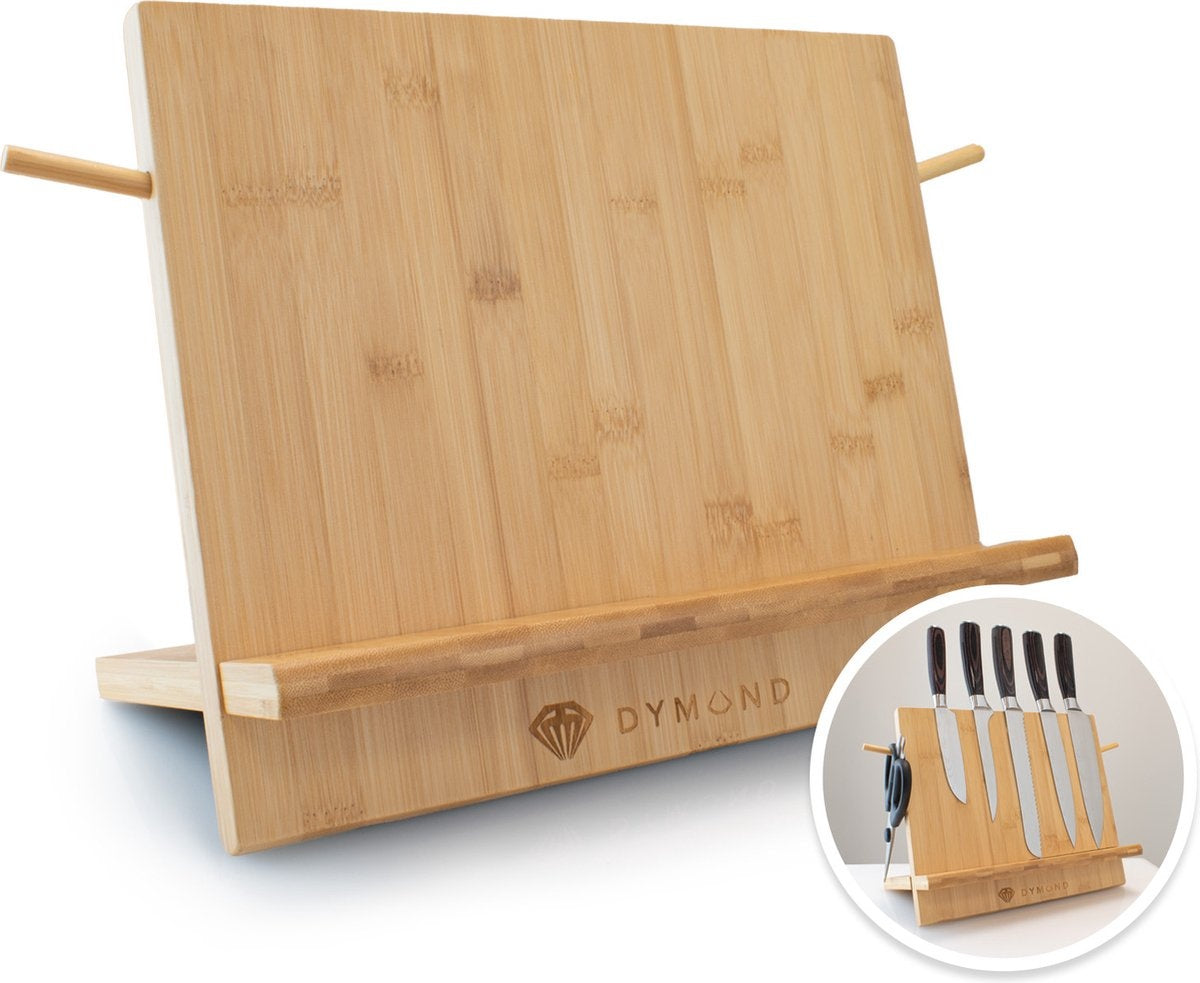 Dymund Messerblock - Magnetisch - Messerhalter ohne Messer - Messermagnet - Bambus - Holzfarbe
