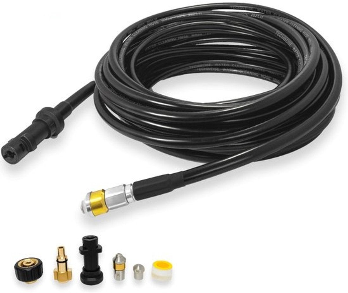 Garpex® Kanalisationsschlauch - 15M - Vorwärts- und Rotationsdüse - Geeignet für Kärcher K2-K7, Parkside, Lavor und M22 Anschluss