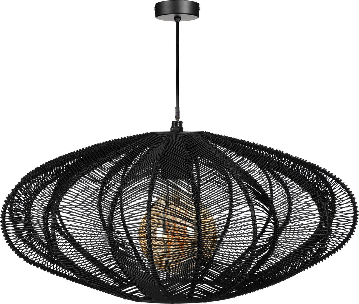 Mica Decorations Kanti Pendelleuchte - H20 x Ø41 cm - Metall - Schwarz