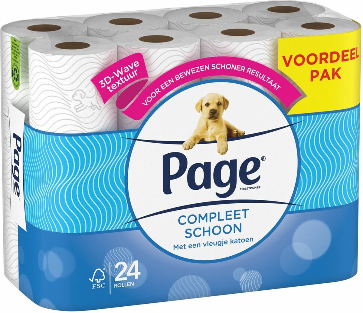 Page Toilettenpapier Complete Clean 2-lagig - 24 Rollen - Weiß