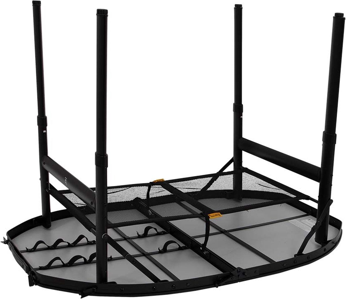 Bo-Camp Industrietisch - Woodbine - Oval - Koffermodell - 100x70 cm - höhenverstellbar - klappbar - Braun