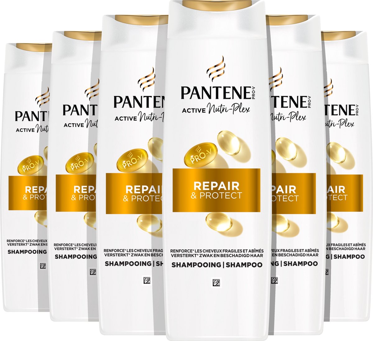 Pantene 3-in-1-Shampoo „Repair Protect“ – Pflege und Regeneration – 6 x 325 ml