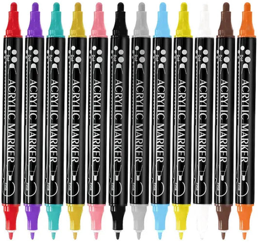 Roegaarden Acrylmarker Set - 36 Stück - feine Spitze - verschiedene Oberflächen
