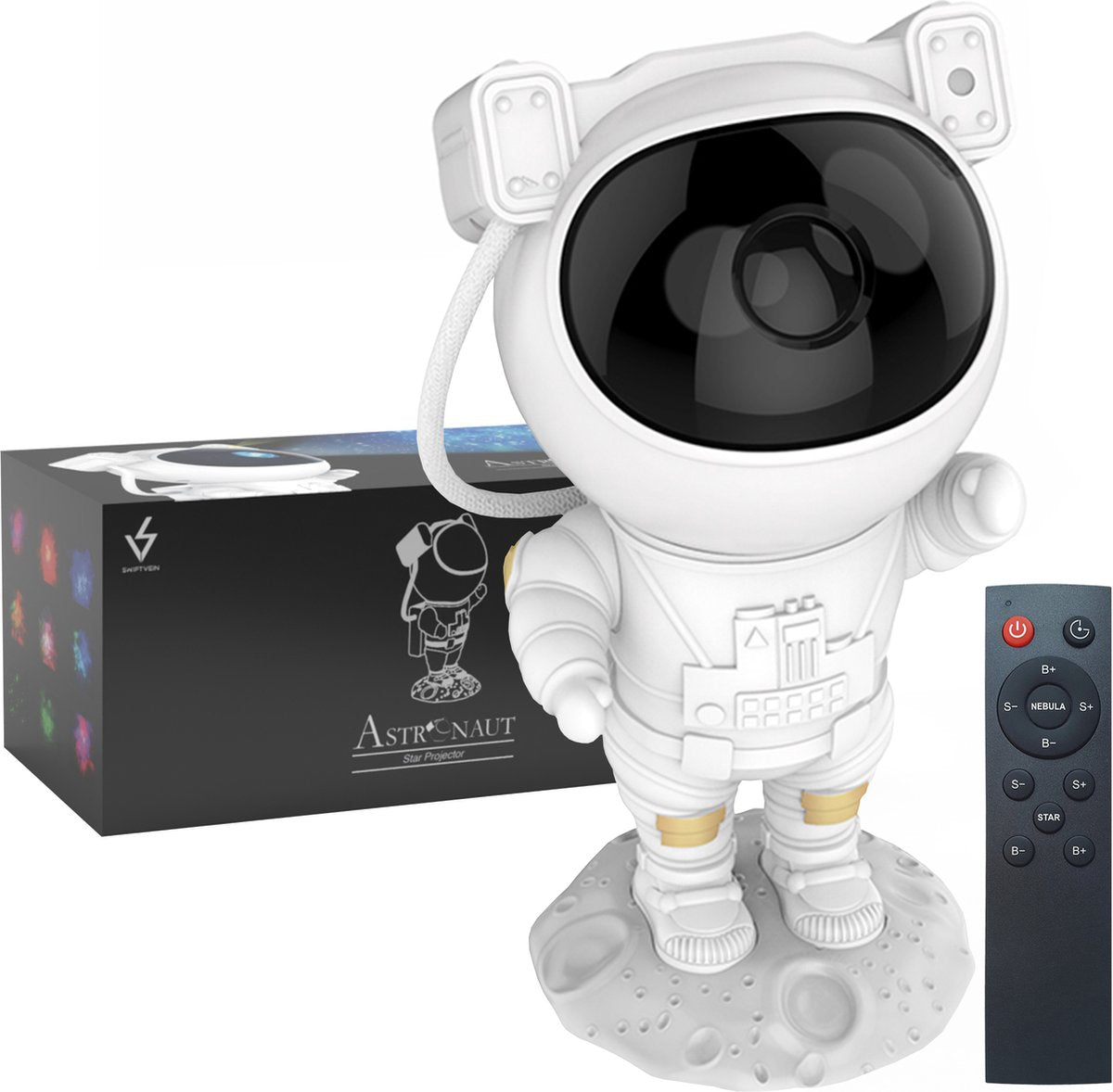 Swiftvein Astronaut Star Projector - Galaxy-Projektor mit Fernbedienung - 8 Farbkombinationen