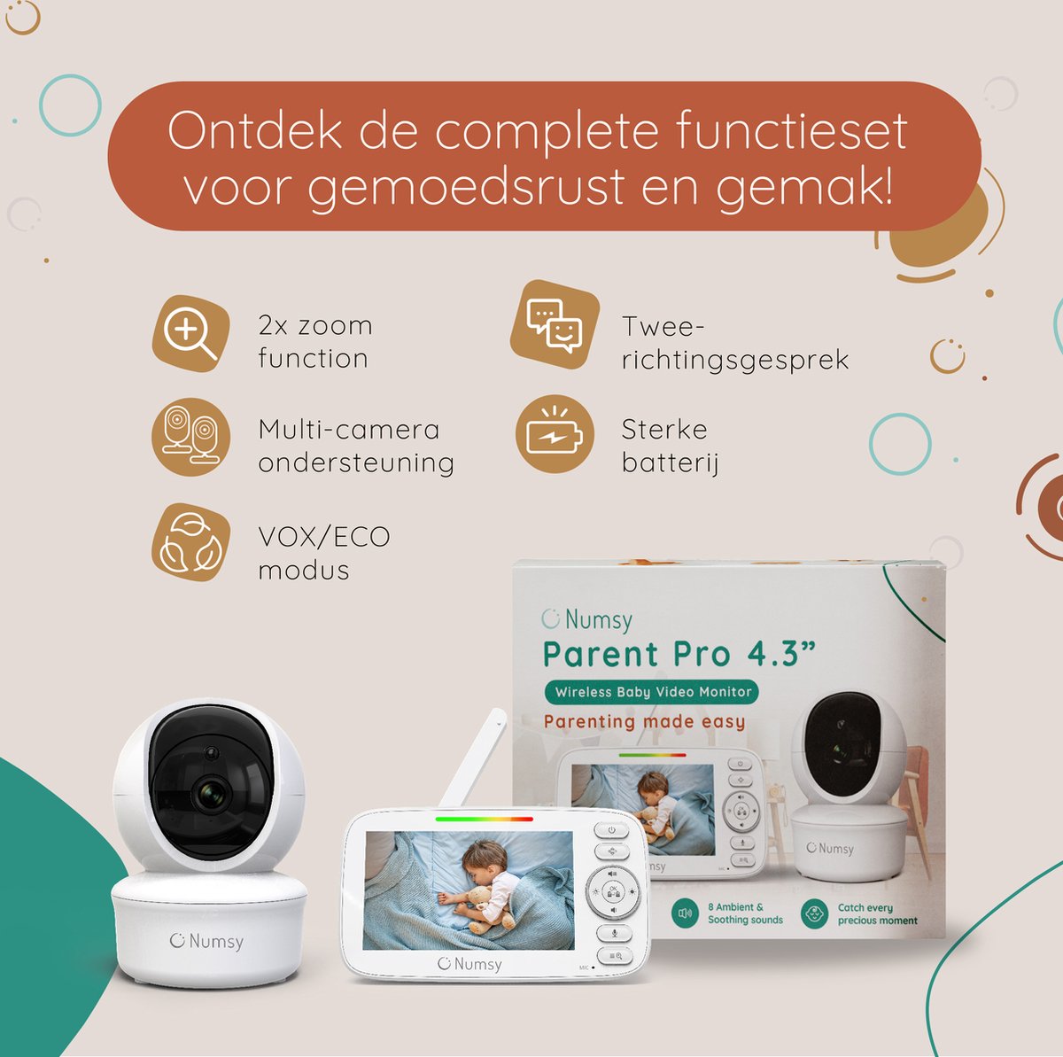Numsy Parent Pro - Babyphone - Videokamera
