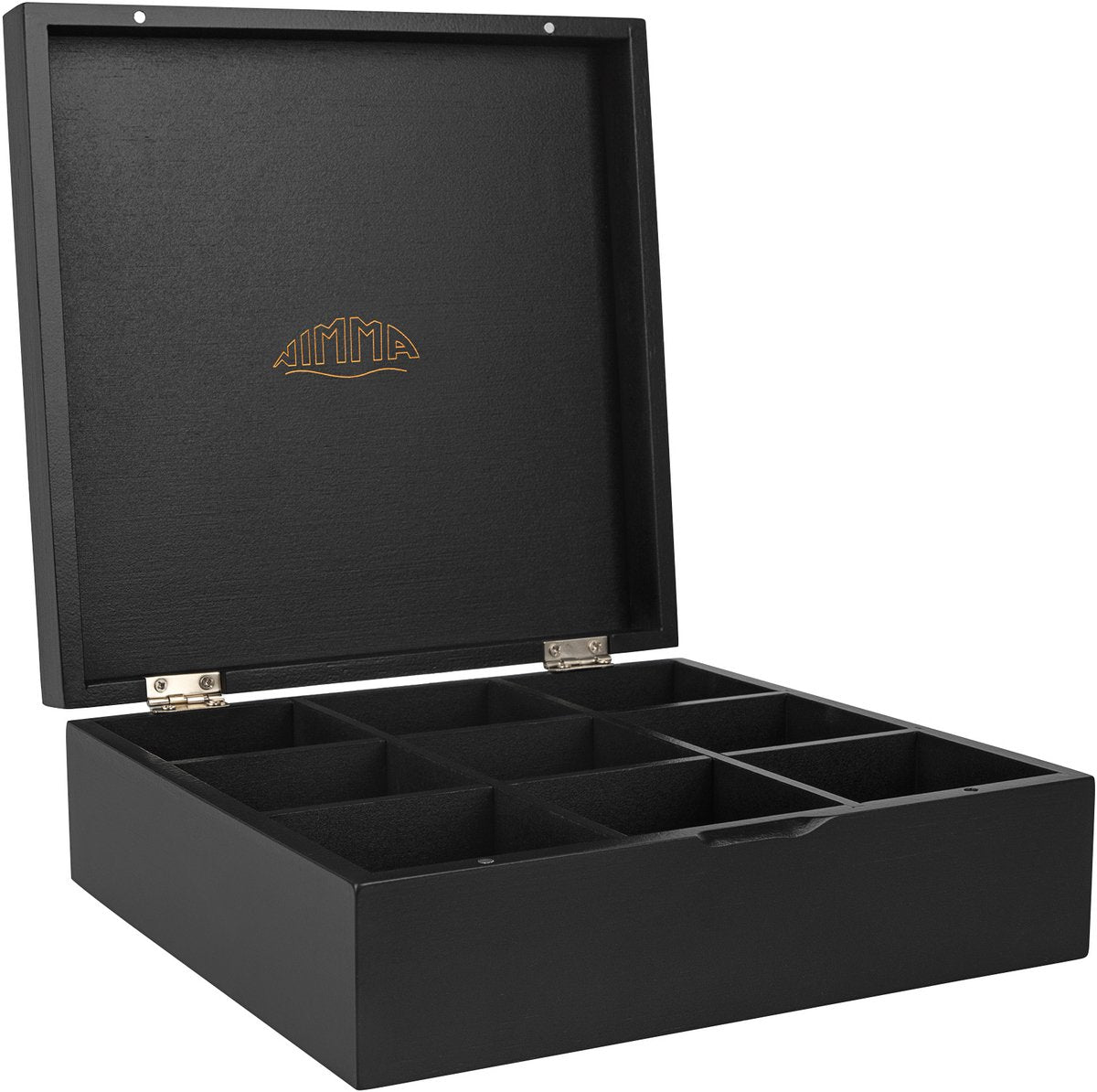 Nimma Tee Box - 9 Boxen - Schwarz - FSC Holz - Mit Magnetverschluss