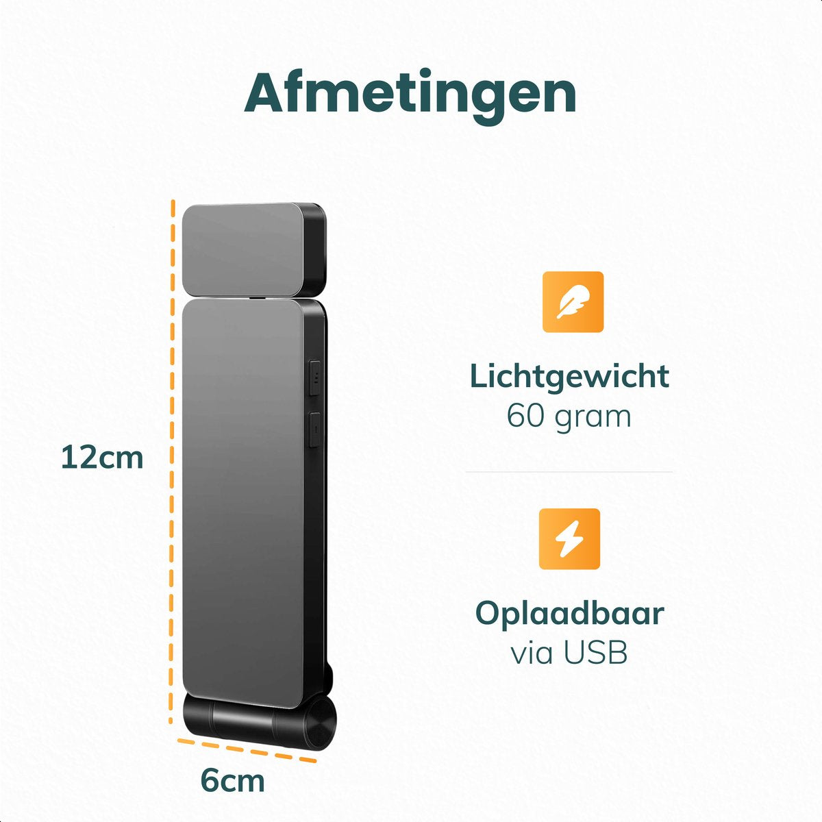 Skoov LED-Leselicht mit Clip - schwarz - 3,6 x 1,4 x 11,5 cm - 80 Stunden Lesevergnügen - dimmbar - USB-C aufladbar