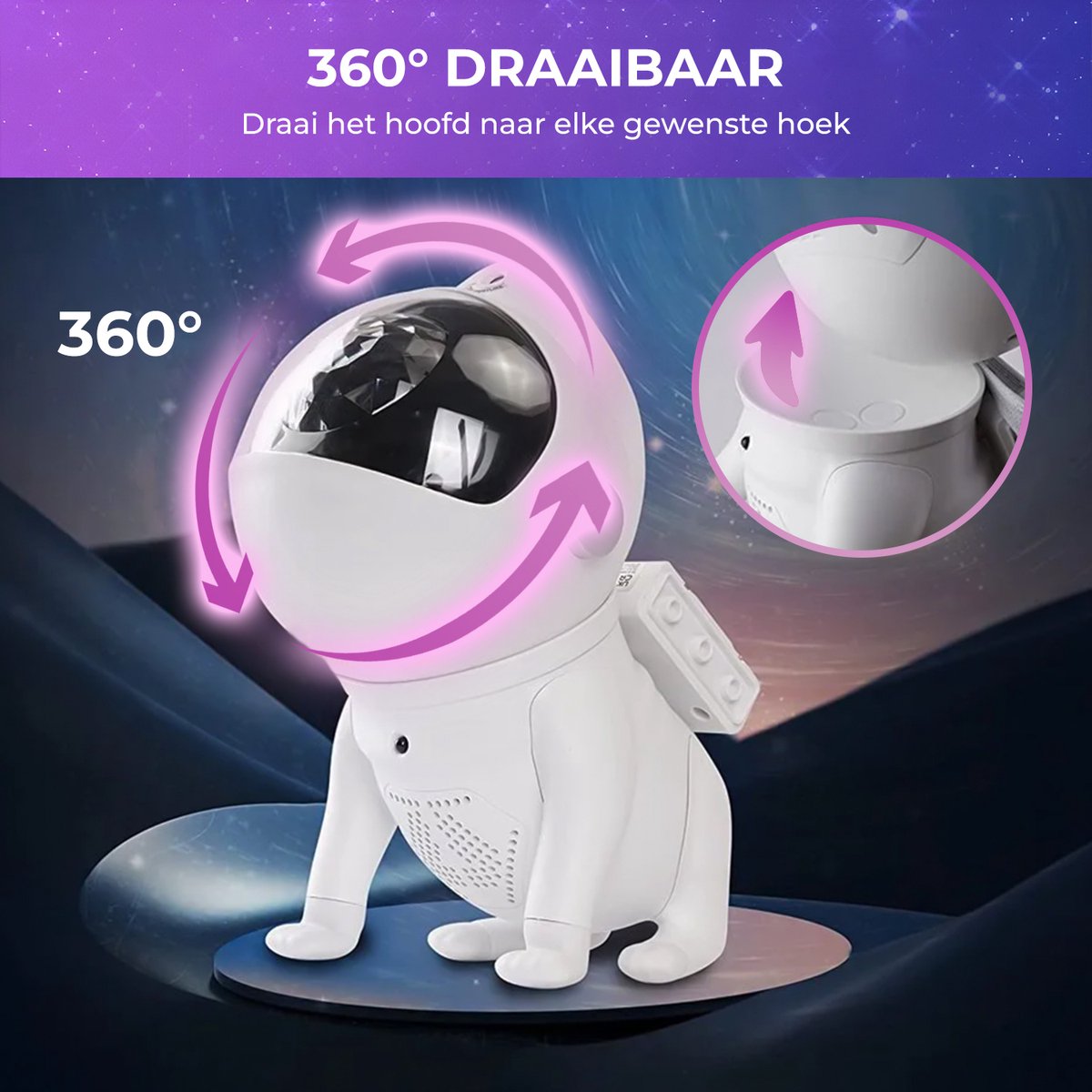 MostEssential Premium Sternenprojektor - Space Dog Edition - 3000 lm - inkl. App