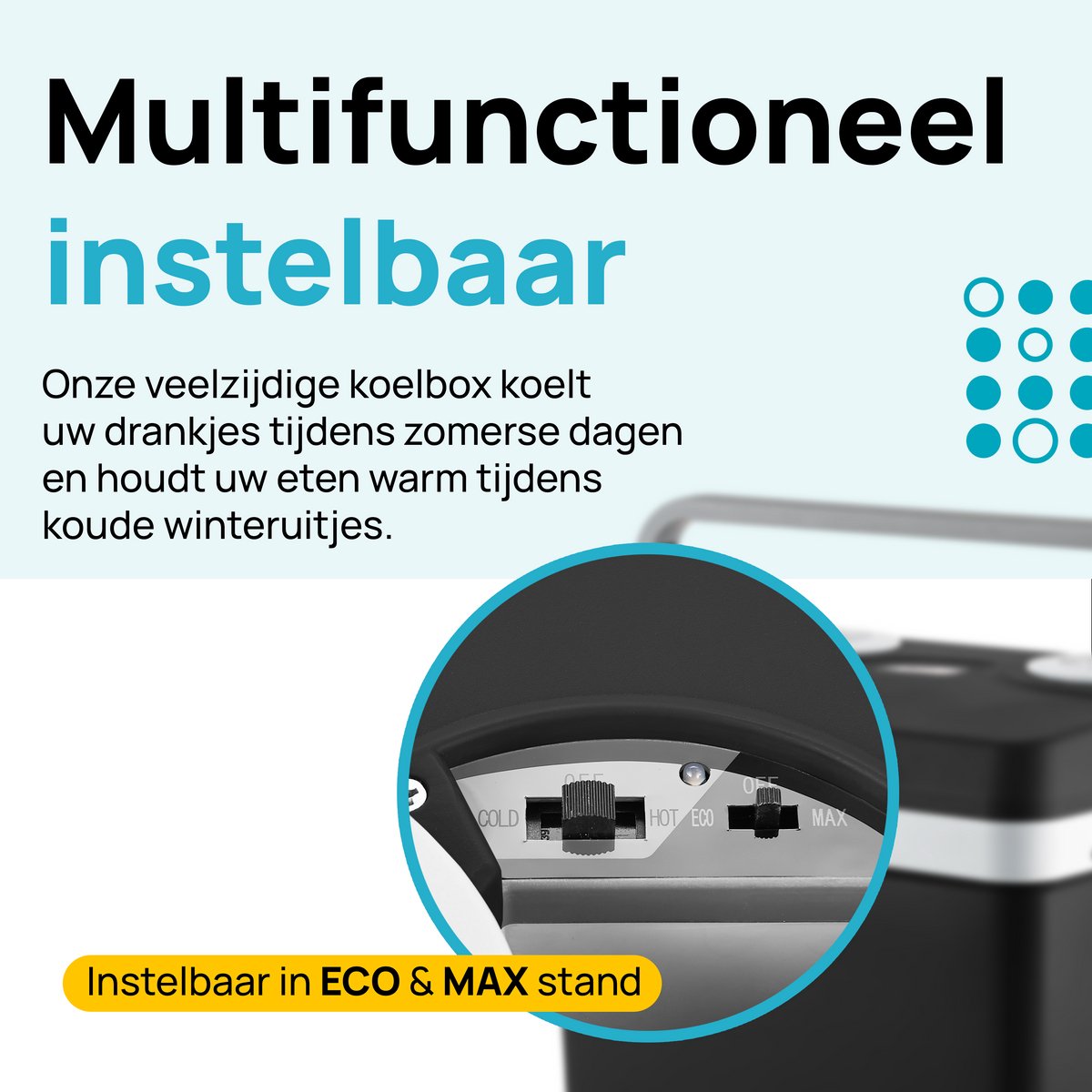 Moa thermoelektrische Kühlbox - 32 Liter - Kalt- und Warmhaltefunktion - 12V/230V - schwarz