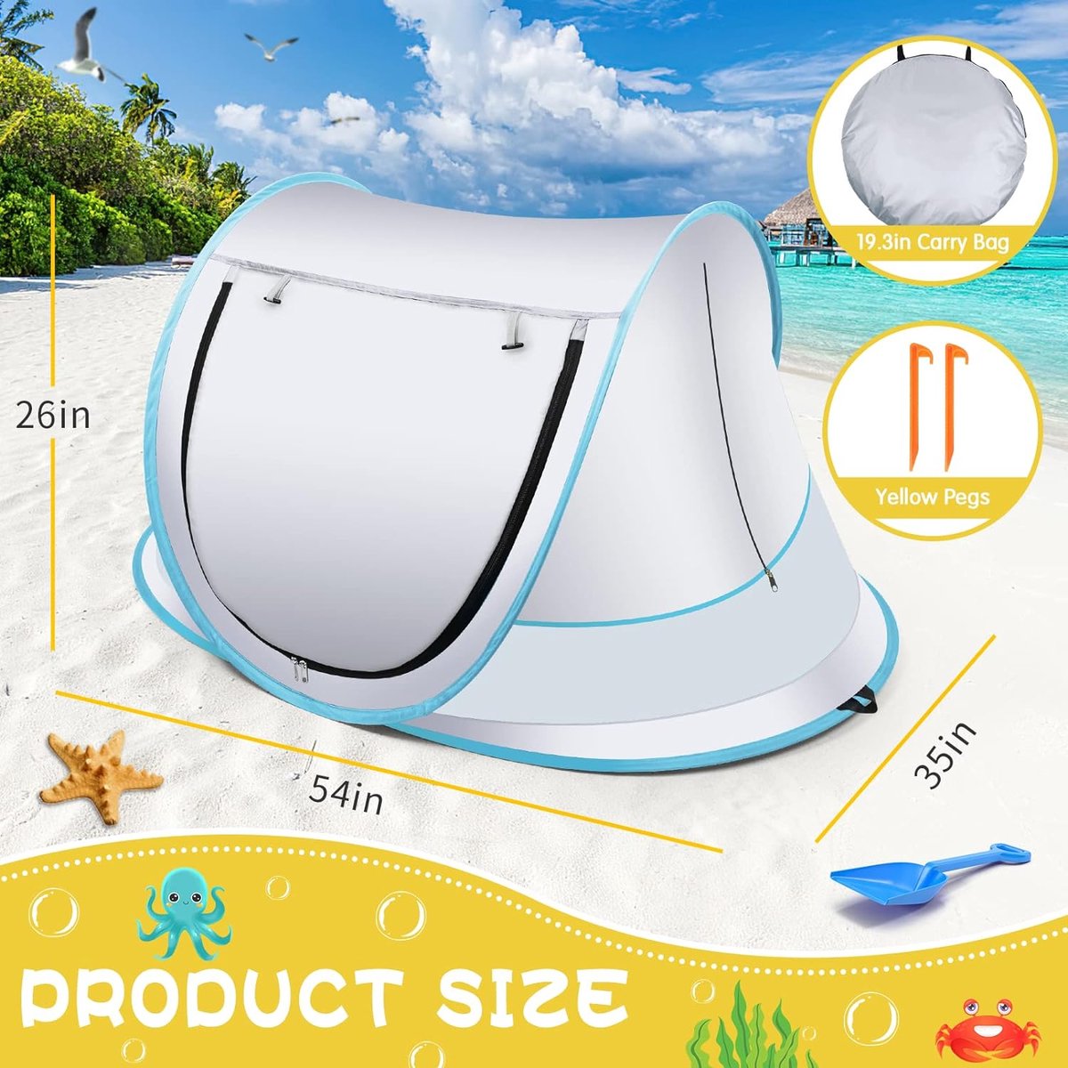 Fuegobird BabyBox Campingbett - UV50+ - faltbar - inkl. Moskitonetz - 140 x 65 x 90 cm - Silber