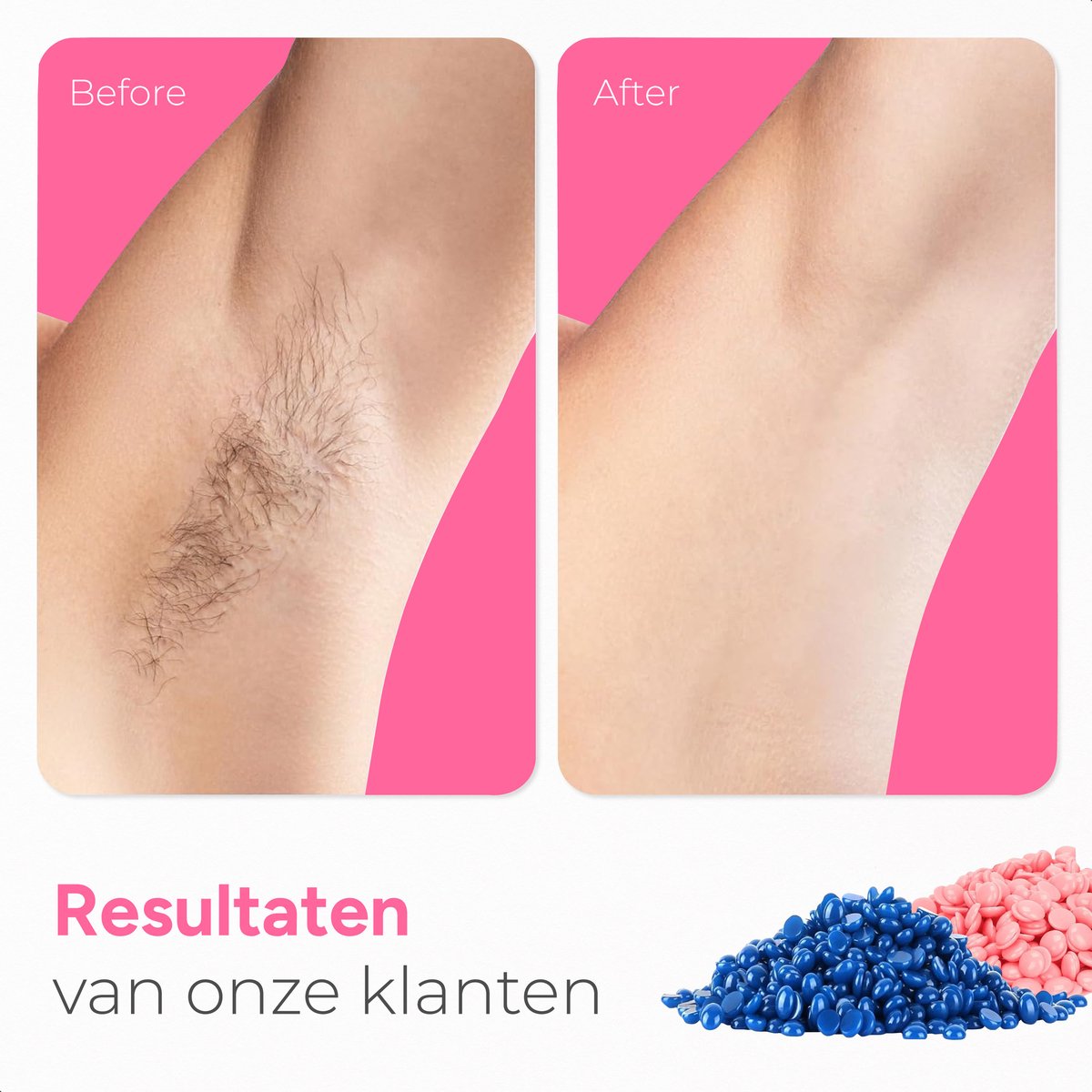 Soft & Silky Wax Beans 1 kg - Hartwachsperlen - Inkl. 60 Spatel - Blau oder Rosa - Für Wachsgerät