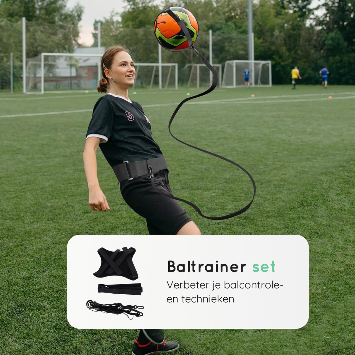 Volcan Football Training Equipment Set - Trainingsausrüstung - Trainingshüte - Spielfiguren - Speed Ladder - Kegel - Resistance Bands - Resistance Parachute - Baltrainer - inkl. Tragetasche