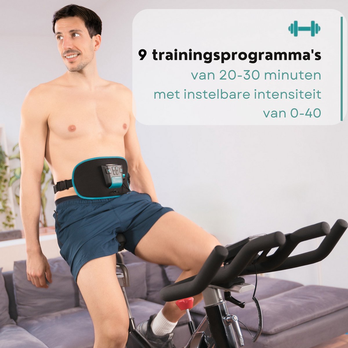 Antelope Corefit II EMS Trainer - Elektrischer Bauch- und Rückenmuskeltrainer - 9 Programme - einstellbare Intensität - Taille 75-130 cm - inkl. Batterien - für Männer und Frauen