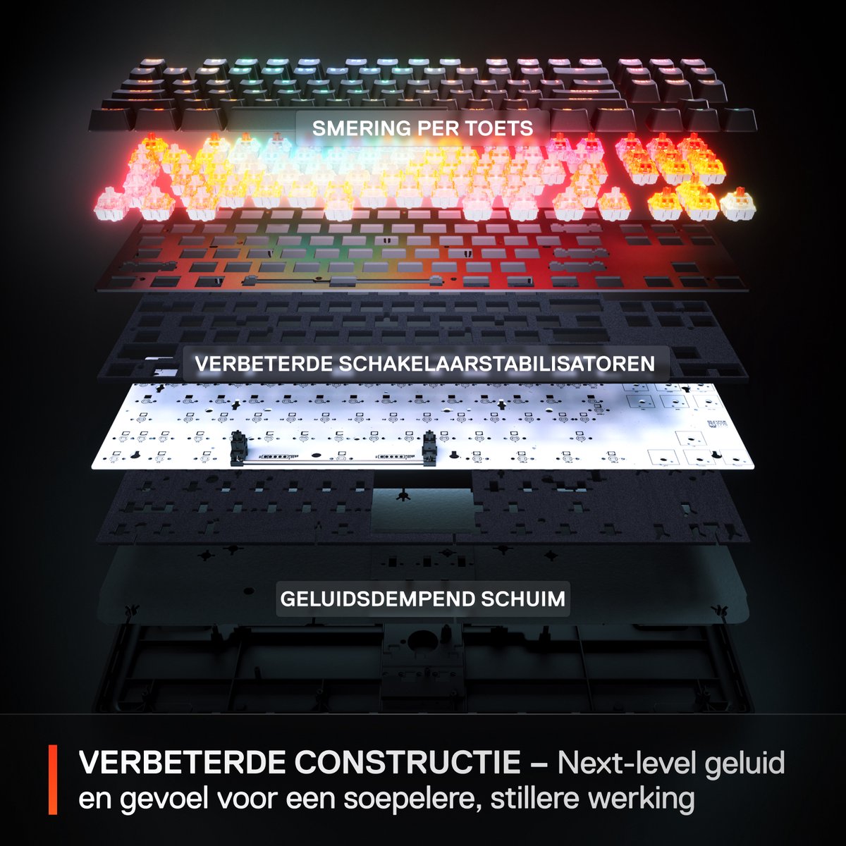 SteelSeries Apex Pro Gen 3 TKL - Gaming Tastatur - verkabelt - einstellbare Farbbeleuchtung - OLED Display - Schwarz