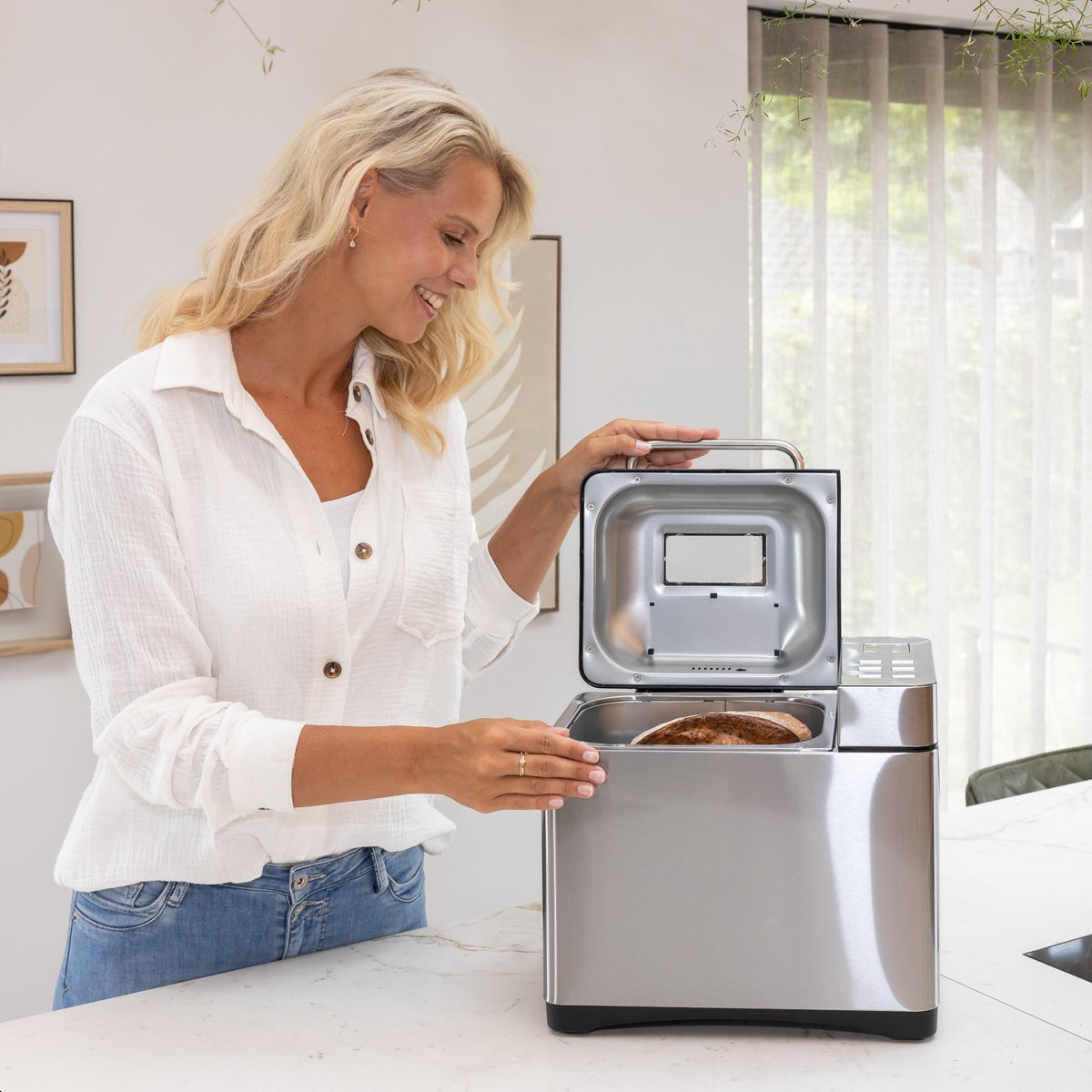 Skoov Bakemaster Brotbackautomat | Edelstahl - Keramik - 345x248x310 mm - 650W - 19 Programme - PFAS & Teflon frei