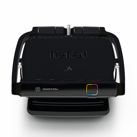 Tefal OptiGrill Elite GC7508 - Intelligenter Kontaktgrill 30x20 cm - 12 automatische Programme für Fleisch, Fisch, Gemüse - Digitaler Grillassistent - Schwarz - 2000W