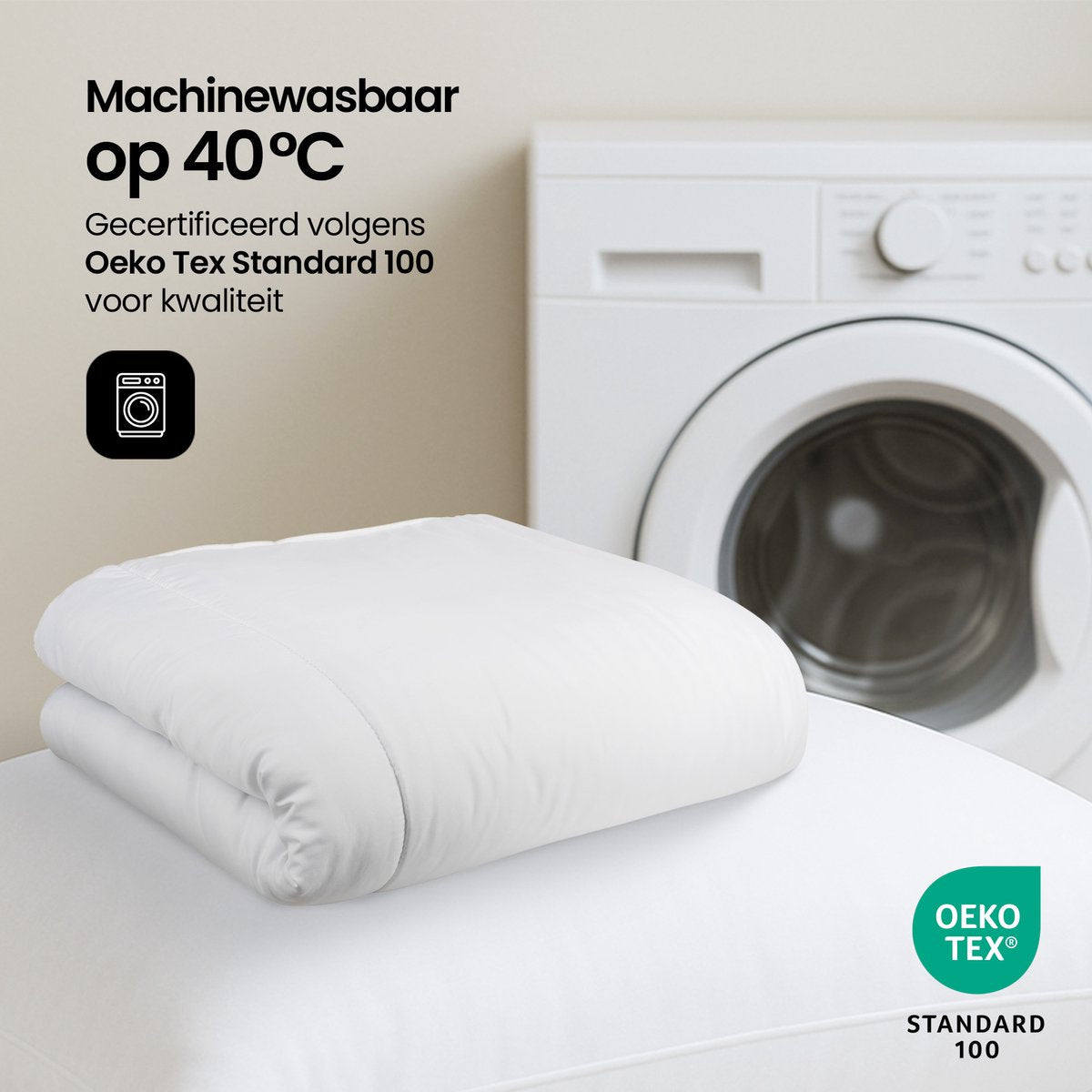 Hom&Com Sommerbettdecke - Antibakteriell - 200x200 cm - 200g/m² - Leicht - Atmungsaktiv - OEKO-TEX zertifiziert
