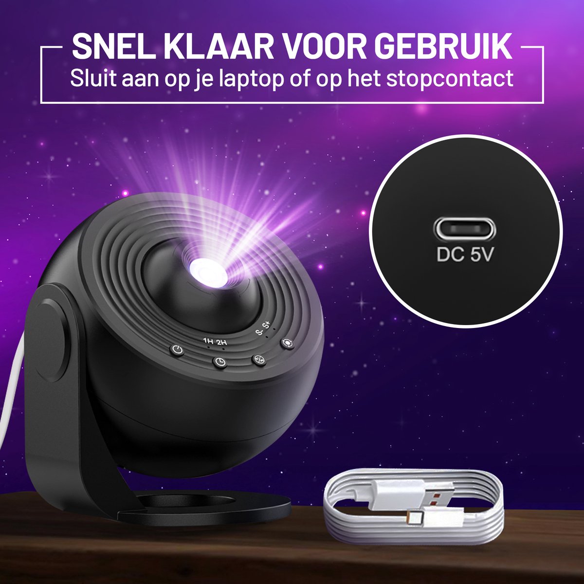 MostEssential Projektorlampe PRO Edition 12-in-1 Galaxy Projektor - Ø 11,8 cm - Farbe: Schwarz