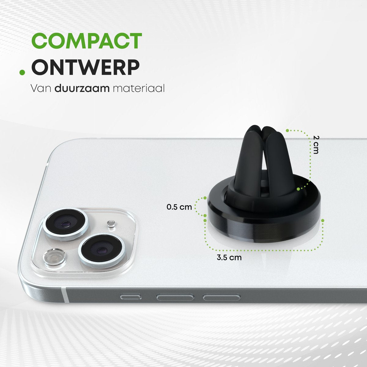 iSetchi Telefonhalterung Auto - Magnetisch & Universal - Für Lüftungsgitter - Metall - Schwarz