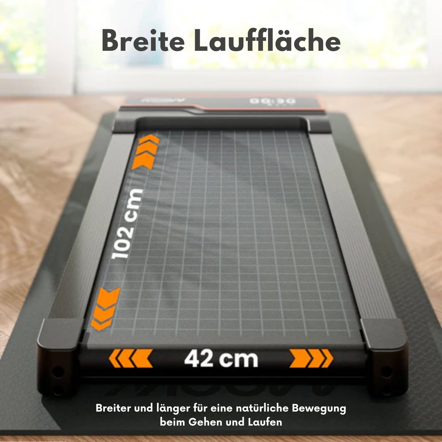 Moovv Laufband Smartstep Pro V3 - 1-12 km/h - Zusammenklappbar - Für Zuhause- 124 x 54 x 105 cm - Schwarz