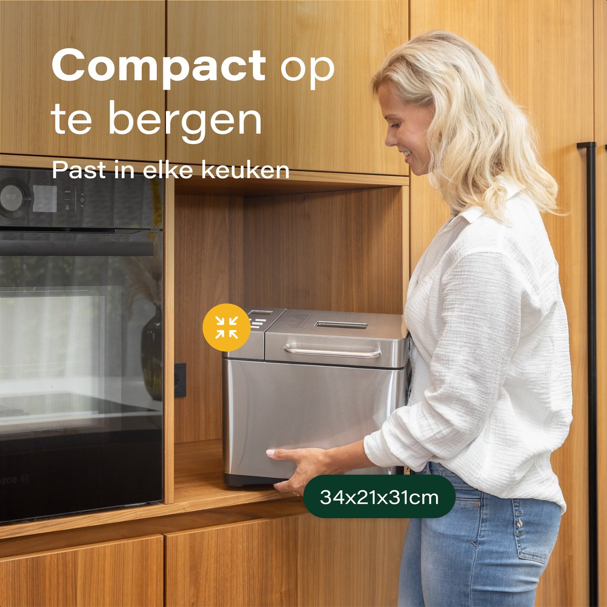 Skoov Bakemaster Brotbackautomat | Edelstahl - Keramik - 345x248x310 mm - 650W - 19 Programme - PFAS & Teflon frei