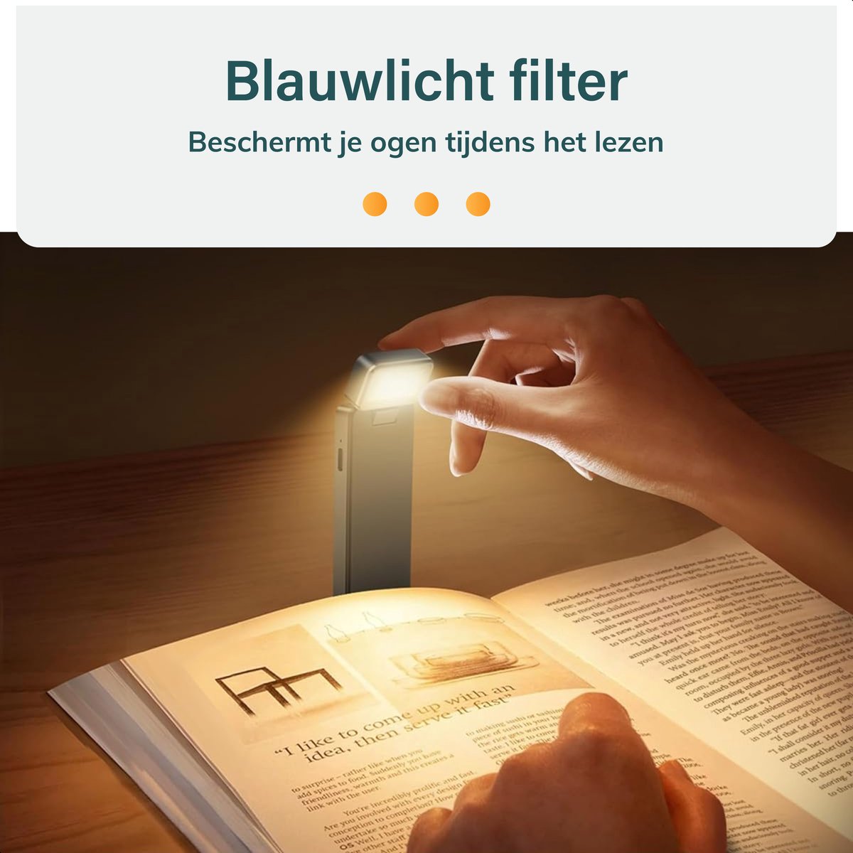 Skoov LED-Leselicht mit Clip - schwarz - 3,6 x 1,4 x 11,5 cm - 80 Stunden Lesevergnügen - dimmbar - USB-C aufladbar