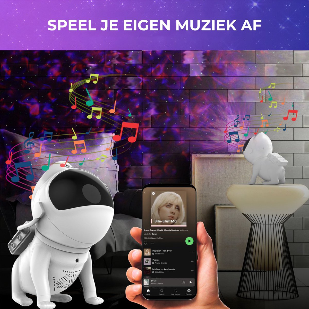 MostEssential Premium Sternenprojektor - Space Dog Edition - 3000 lm - inkl. App