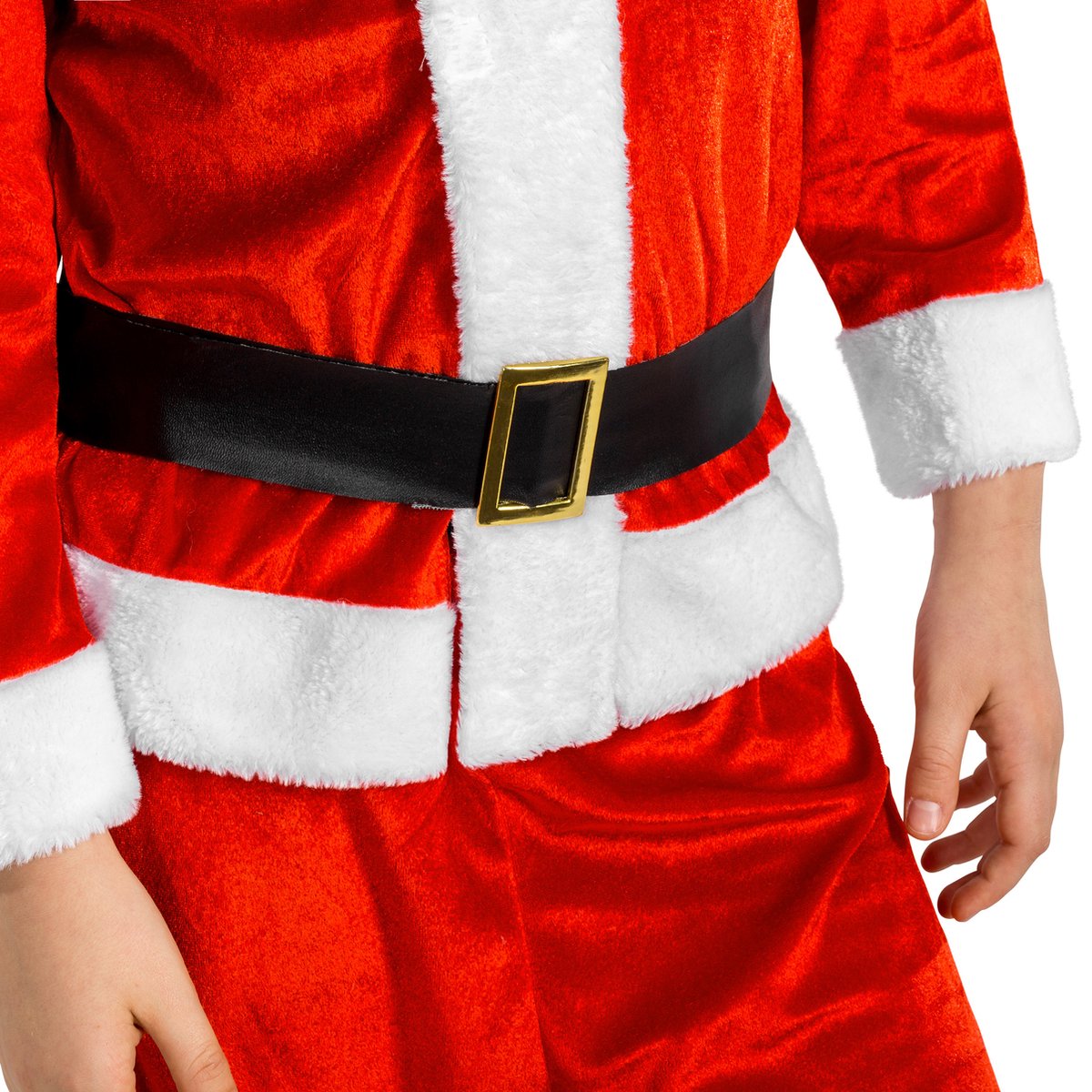 Dressforfun - Jungenkostüm Sint-Niklaas 10-12 Jahre - Vollkostüm mit Zipfelmütze, Oberteil, Hose, Gürtel und Stiefelstulpen - Größe 140