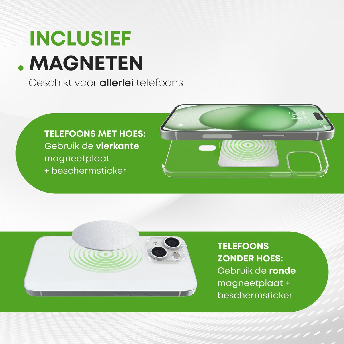 iSetchi Telefonhalterung Auto - Magnetisch & Universal - Für Lüftungsgitter - Metall - Schwarz