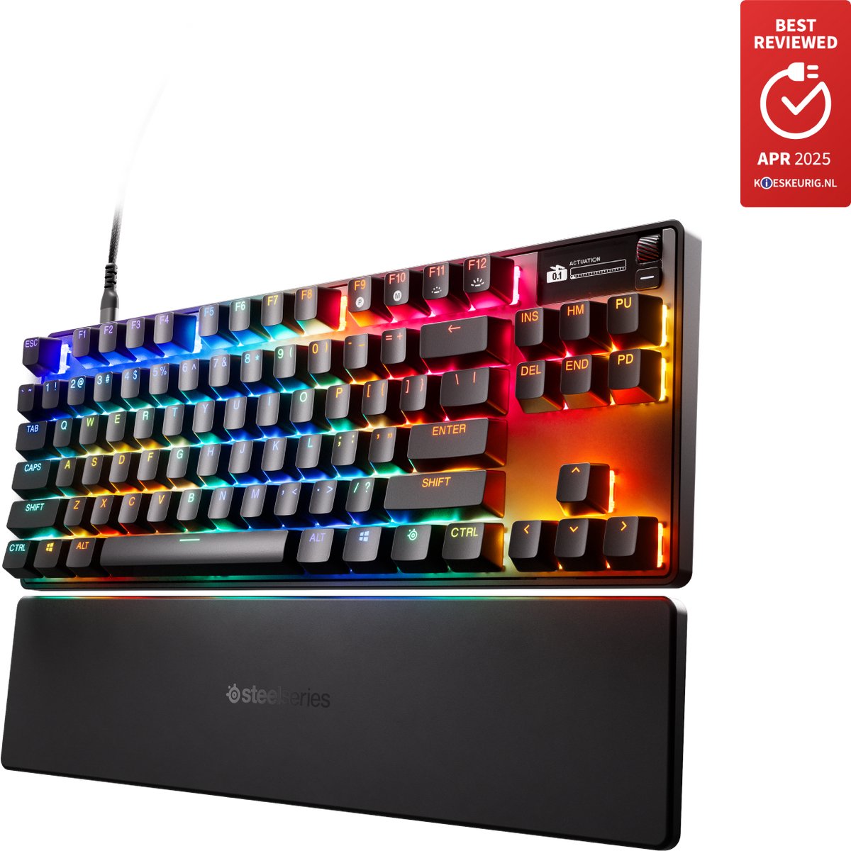SteelSeries Apex Pro Gen 3 TKL - Gaming Tastatur - verkabelt - einstellbare Farbbeleuchtung - OLED Display - Schwarz