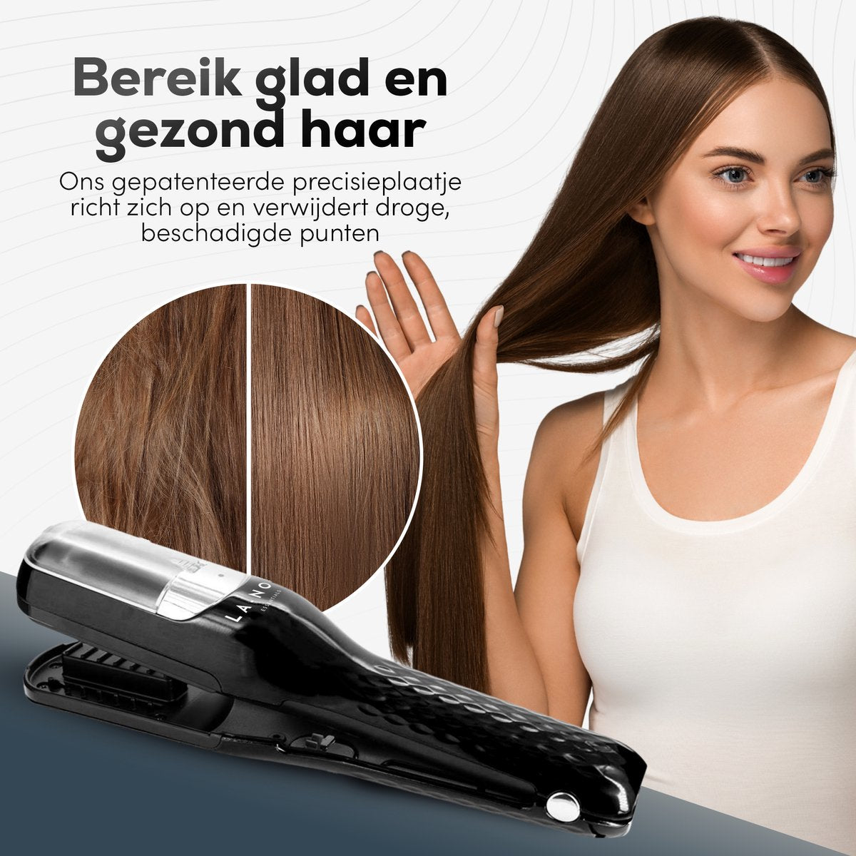 La Nou® Spliss-Entferner 4 – Kabellos – Inkl. Haarspangen, Bürste & Aufbewahrungsbox