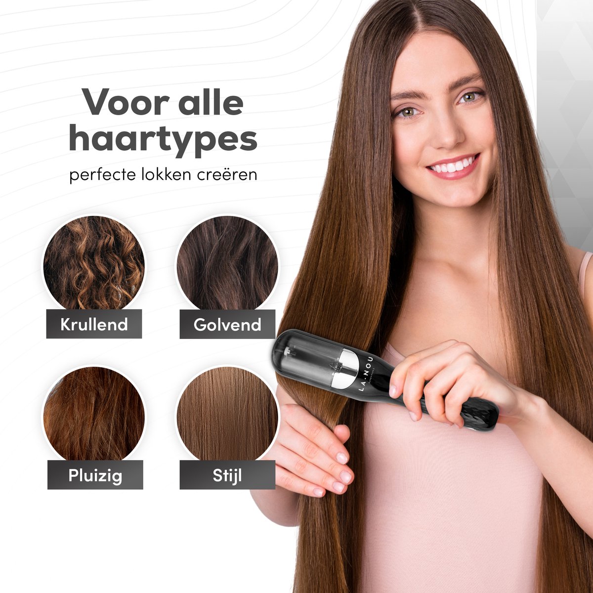 La Nou® Spliss-Entferner 4 – Kabellos – Inkl. Haarspangen, Bürste & Aufbewahrungsbox
