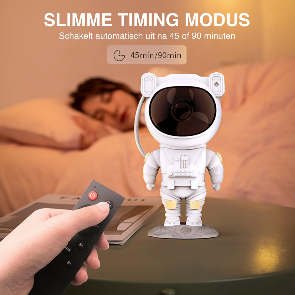 Swiftvein Astronaut Star Projector - Galaxy-Projektor mit Fernbedienung - 8 Farbkombinationen