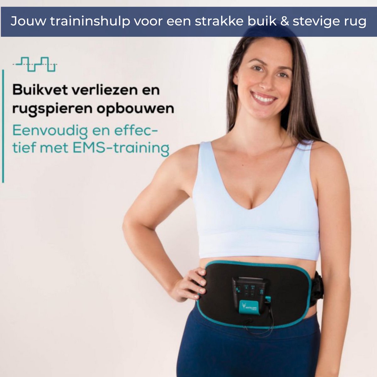 Antelope Corefit II EMS Trainer - Elektrischer Bauch- und Rückenmuskeltrainer - 9 Programme - einstellbare Intensität - Taille 75-130 cm - inkl. Batterien - für Männer und Frauen