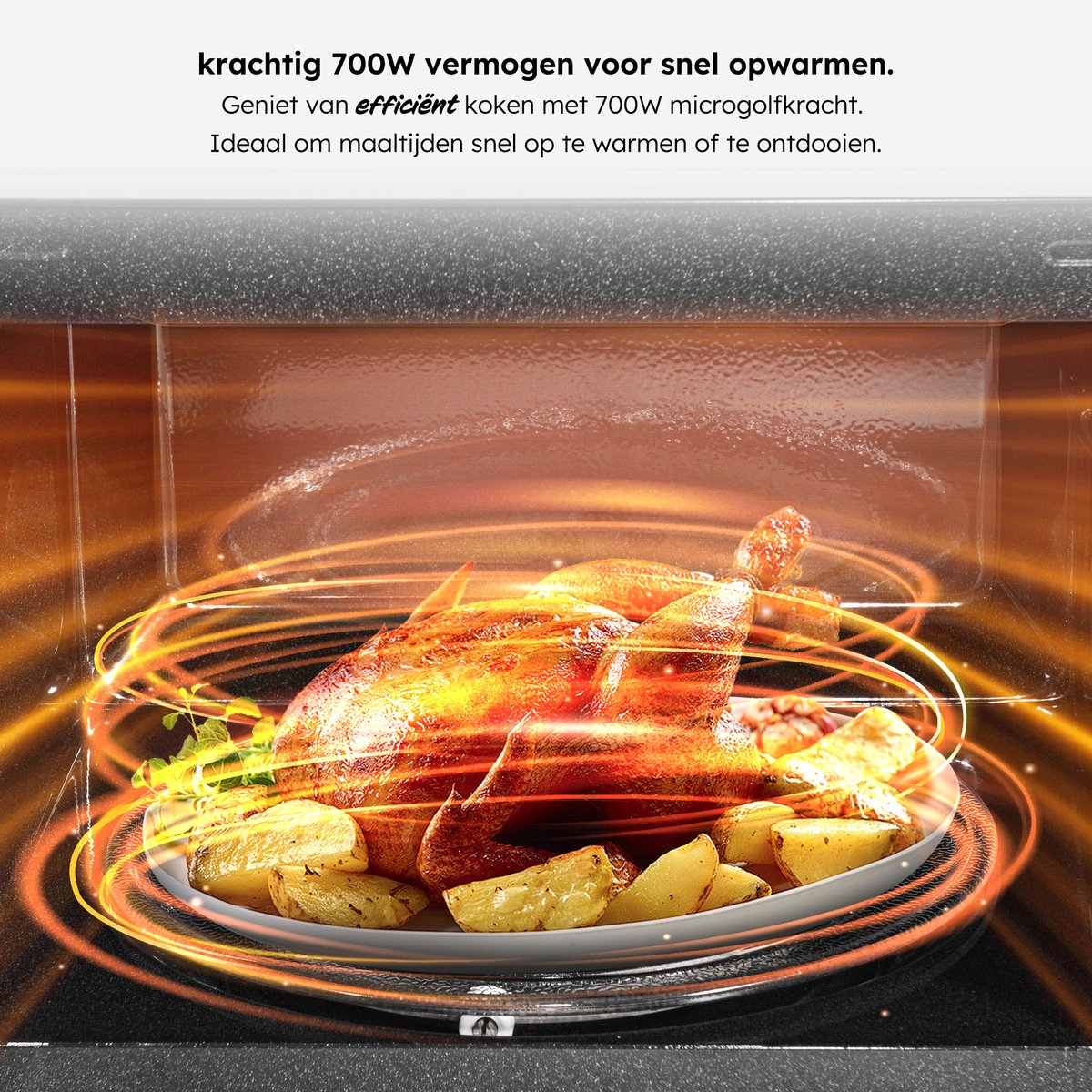 Saaf Mikrowelle - 20L -Touchscreen - 700W - Schwarz - 462×332×264 mm