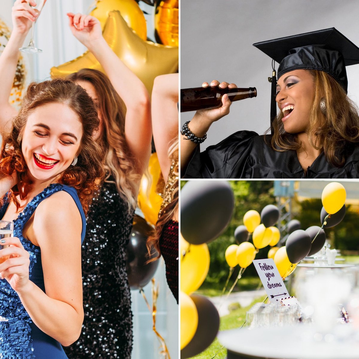 Partizzle Graduated Party Decorations Artikel - Girlande & Luftballons - Hurra Graduation Party - Graduation Party Artikel - XL