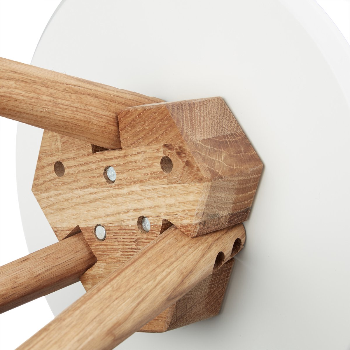 WOLTU Beistelltisch-Set, 3-teilig, Weiß/Walnuss – 50, 40 und 32 cm – rund – stapelbar