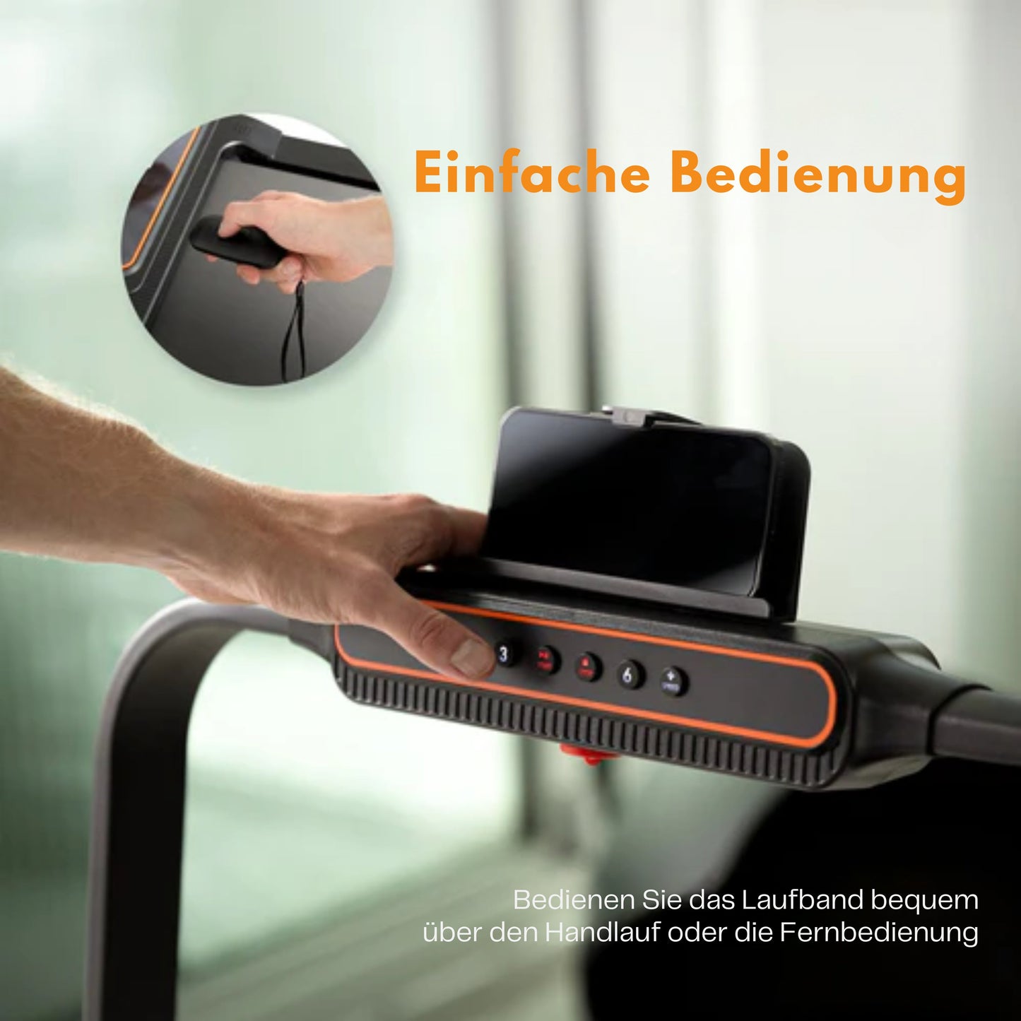 Moovv Laufband Smartstep Pro V3 - 1-12 km/h - Zusammenklappbar - Für Zuhause- 124 x 54 x 105 cm - Schwarz