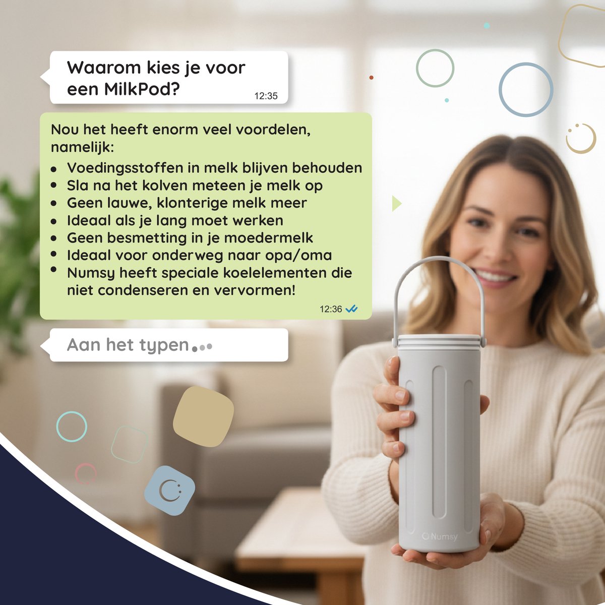 Numsy MilkPod Cooling Tubes – Babyflaschenkühler – inkl. 2 Flaschen à 350 ml