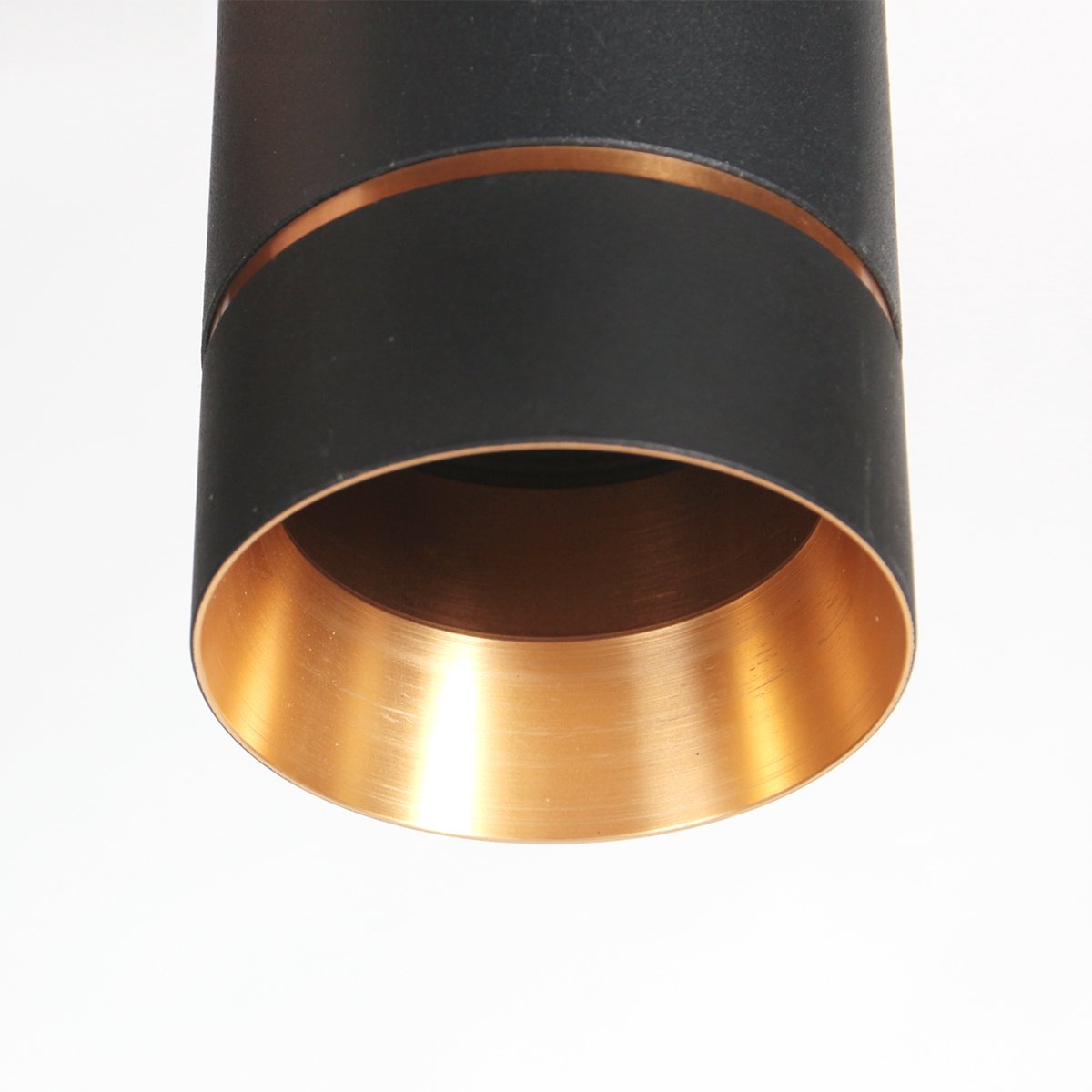 Mexlite Pendelleuchte DownLume - 5-flammig - Schwarzes Metall - Große Esstischlampe - GU10 - Modernes Design