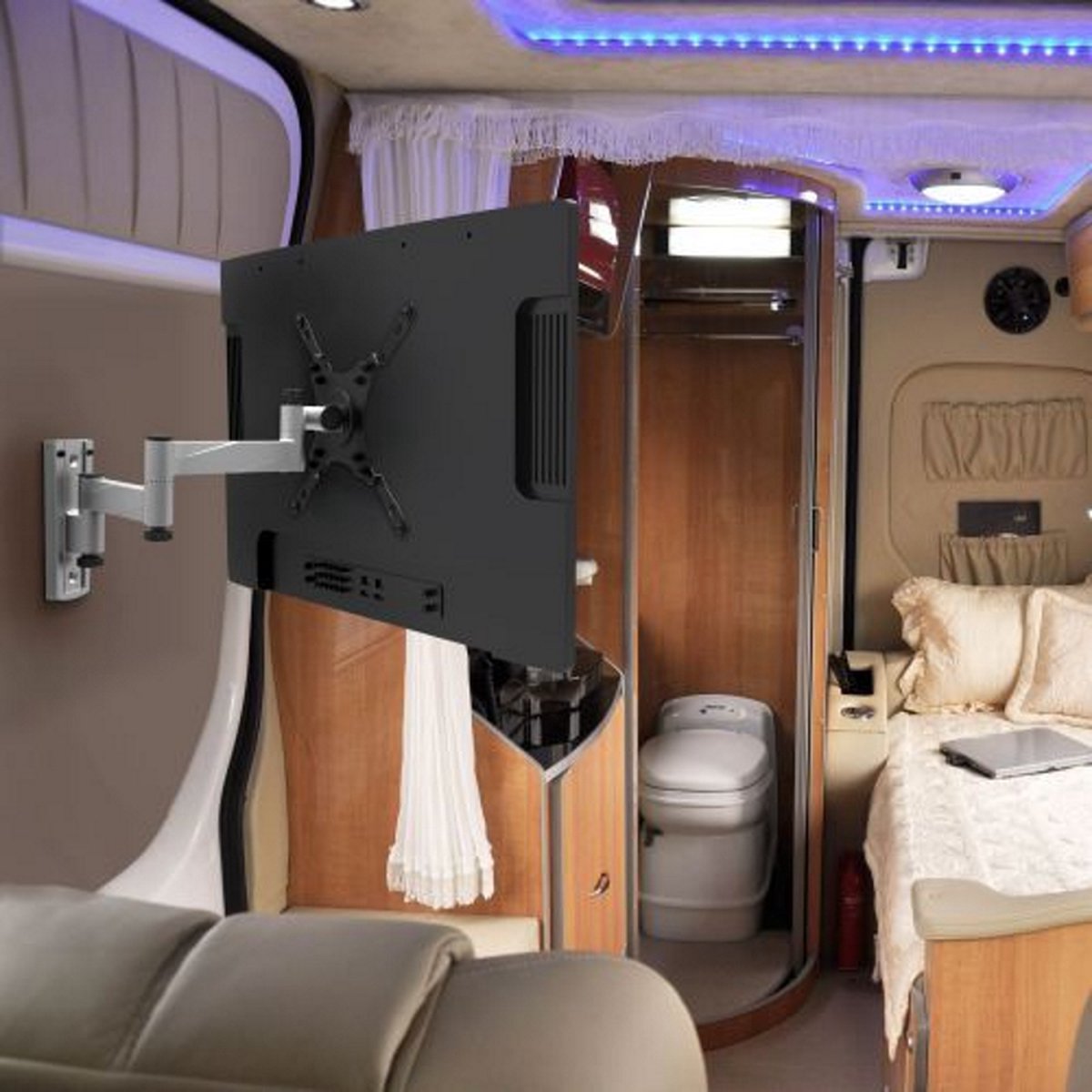 TV-Halterung für Wohnwagen/Wohnmobil/LKW/Bus - dreh- und neigbar - bis zu 42 Zoll