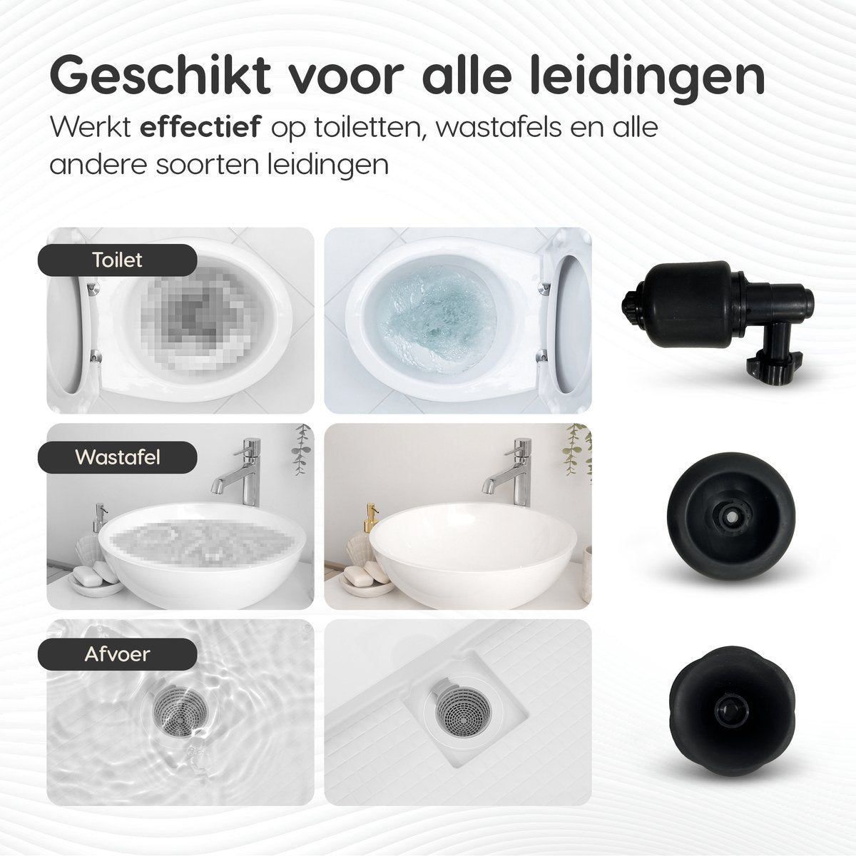 Dymac - Abfluss-Entstopfer - Hochdruck-Toiletten/Spülbecken-Entstopfer - inkl. Kanalisationsfeder, Handschuhe und Brille - Edelstahl