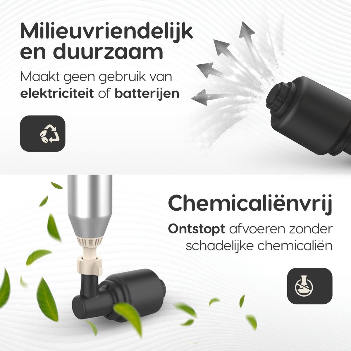 Dymac - Abfluss-Entstopfer - Hochdruck-Toiletten/Spülbecken-Entstopfer - inkl. Kanalisationsfeder, Handschuhe und Brille - Edelstahl